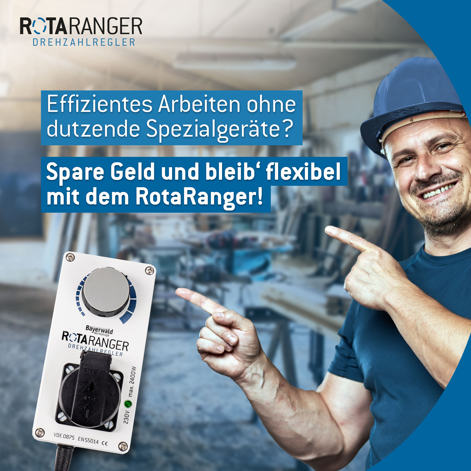 Elektronischer Drehzahlregler - 230 V bis 2400 W - Bayerwald Rotaranger Elektronischer Drehzahlregler - 230 V bis 2400 W - Bayerwald Rotaranger