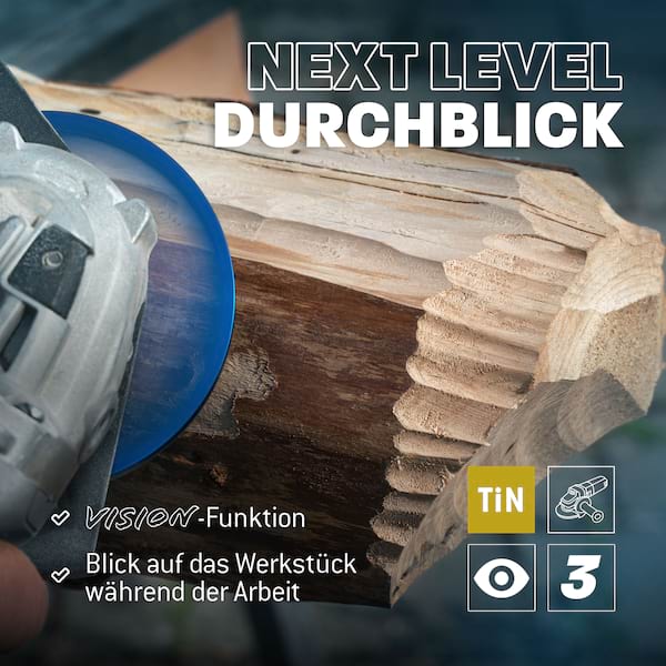 Bayerwald NeoPlane - Frässcheibe Schnitzscheibe für Holz passend für Winkelschleifer - Carving mit freier Sicht - wechselbare TiN-beschichtete HM Zähne für lange Standzeit - Profi Hobelscheibe Bayerwald NeoPlane - Frässcheibe Schnitzscheibe für Holz passend für Winkelschleifer - Carving mit freier Sicht - wechselbare TiN-beschichtete HM Zähne für lange Standzeit - Profi Hobelscheibe