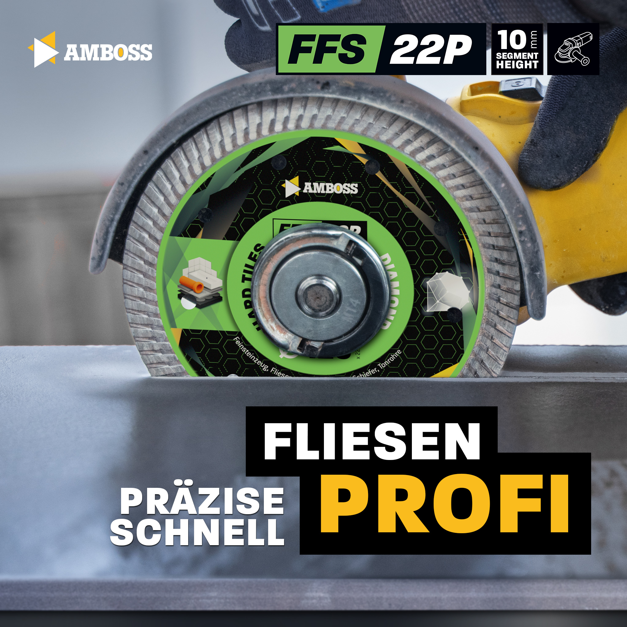 FFS 22P Diamant Trennscheibe 200 x 1.8 x 25.4