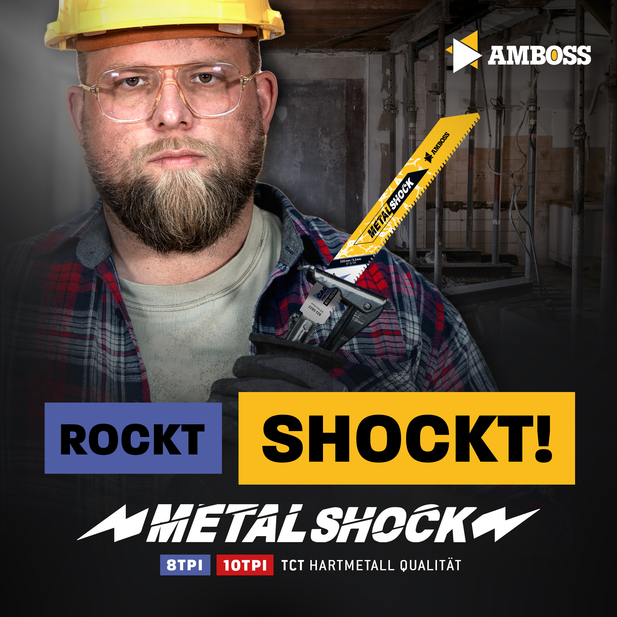 1x Amboss Metal Shock Säbelsägeblatt Länge 150 mm 8 ZpZ 1x Amboss Metal Shock Säbelsägeblatt Länge 150 mm 8 ZpZ