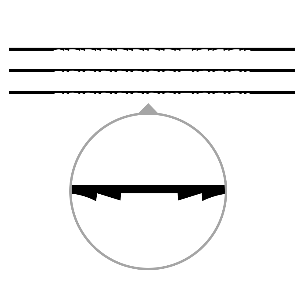 Laubsägeblatt für Maschineneinsatz Taifun 55 Doppel-Gegenzahn Laubsägeblatt für Maschineneinsatz Taifun 55 Doppel-Gegenzahn