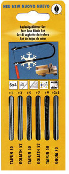 Holz- und Metalllaubsägeblätter-Set speziell für Handsägebögen Holz- und Metalllaubsägeblätter-Set speziell für Handsägebögen