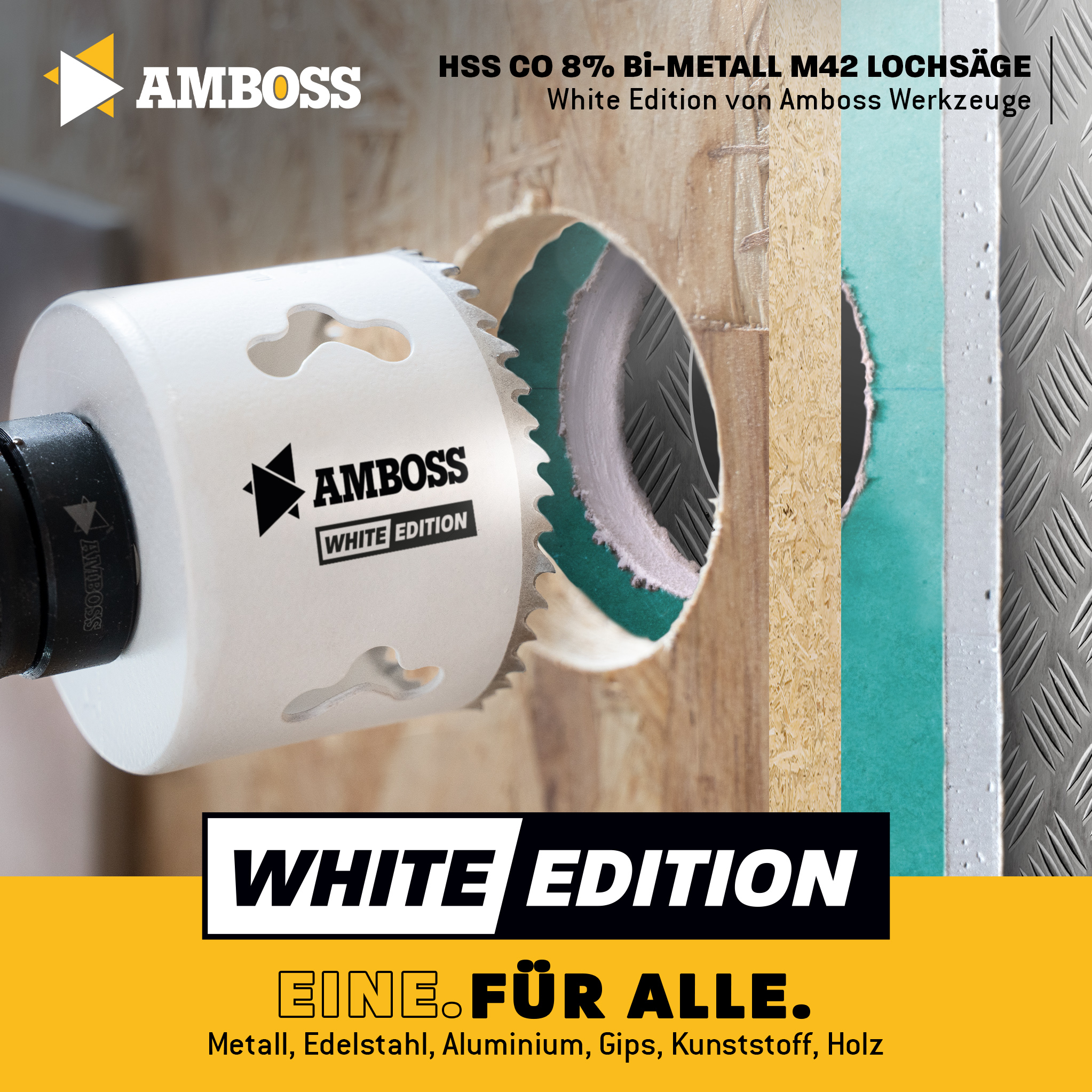 Amboss M42 BiMetall  Lochsäge 68 mm  inkl. 6 kant Aufnahme Amboss M42 BiMetall  Lochsäge 68 mm  inkl. 6 kant Aufnahme