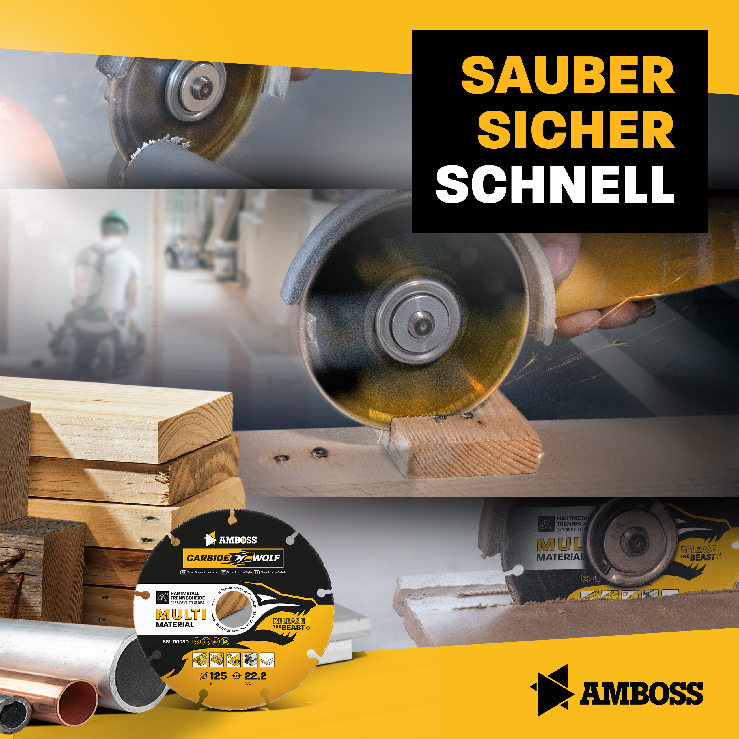 Amboss Carbide Wolf HM Trennscheibe - 125 x 1.2 x 22.2 Amboss Carbide Wolf HM Trennscheibe - 125 x 1.2 x 22.2