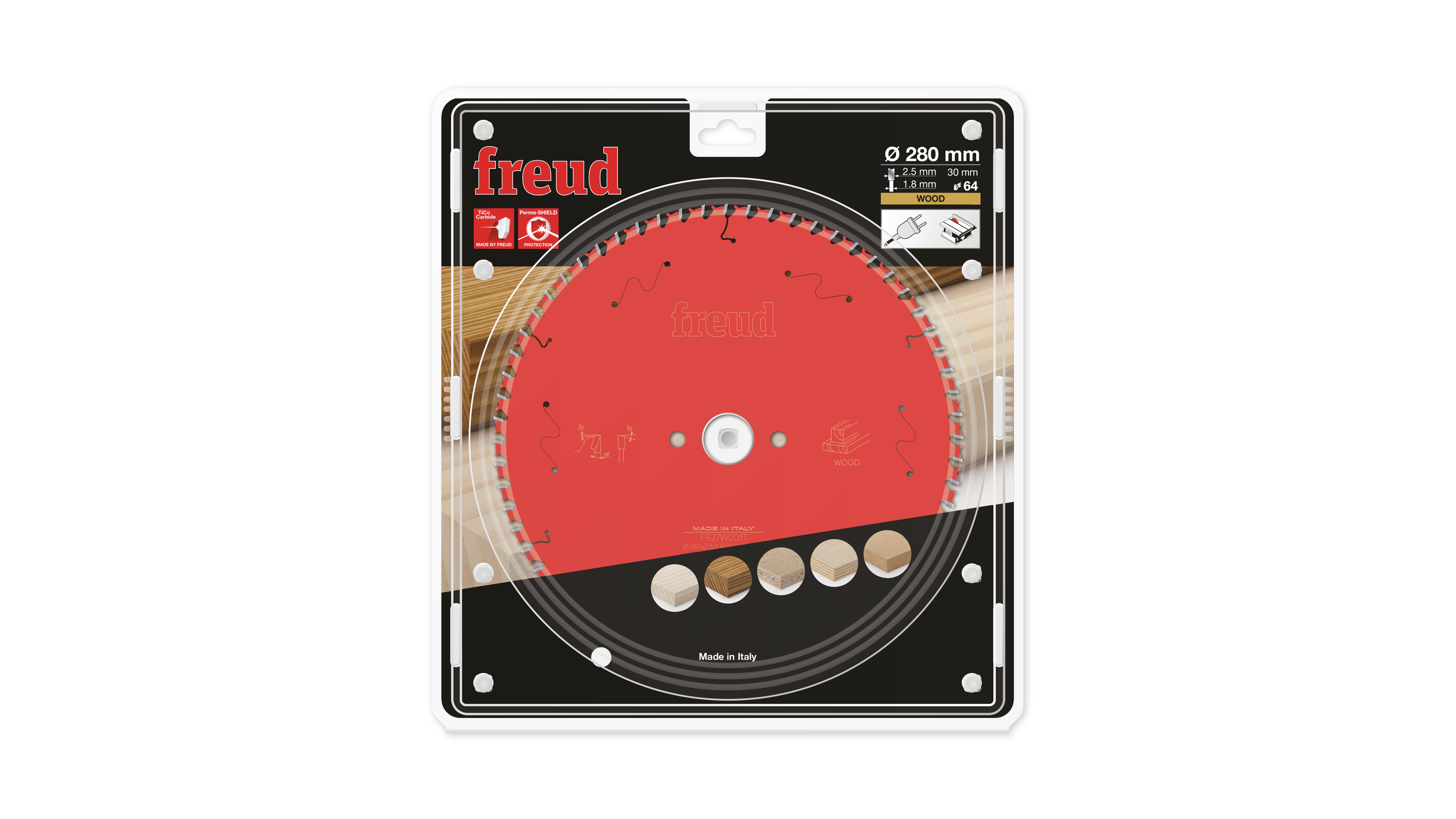 Freud HM-Kreissägeblatt · Ø 280 x 30 mm · Z64 · Wechselzahn