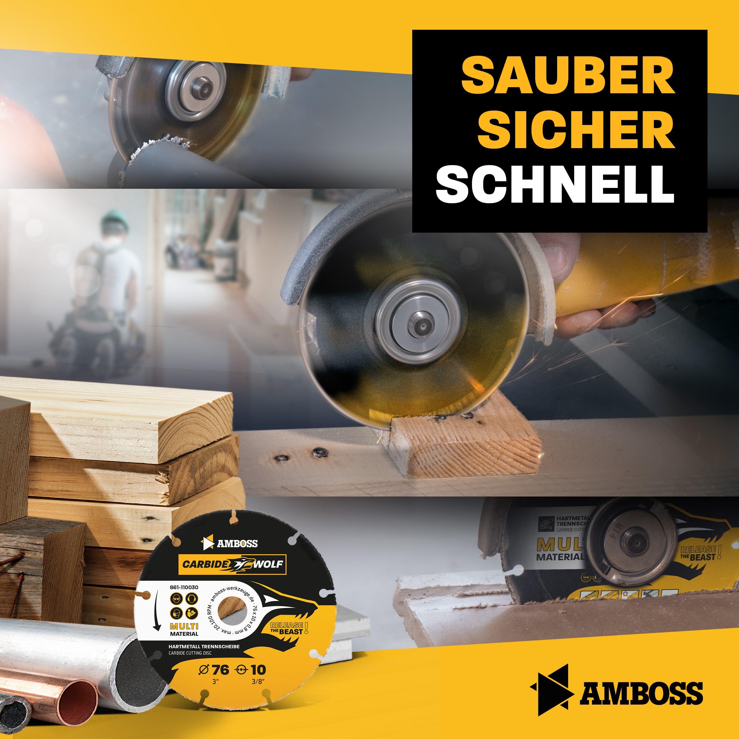 Amboss Carbide Wolf HM Trennscheibe - 76 x 0.8 x 10 Amboss Carbide Wolf HM Trennscheibe - 76 x 0.8 x 10