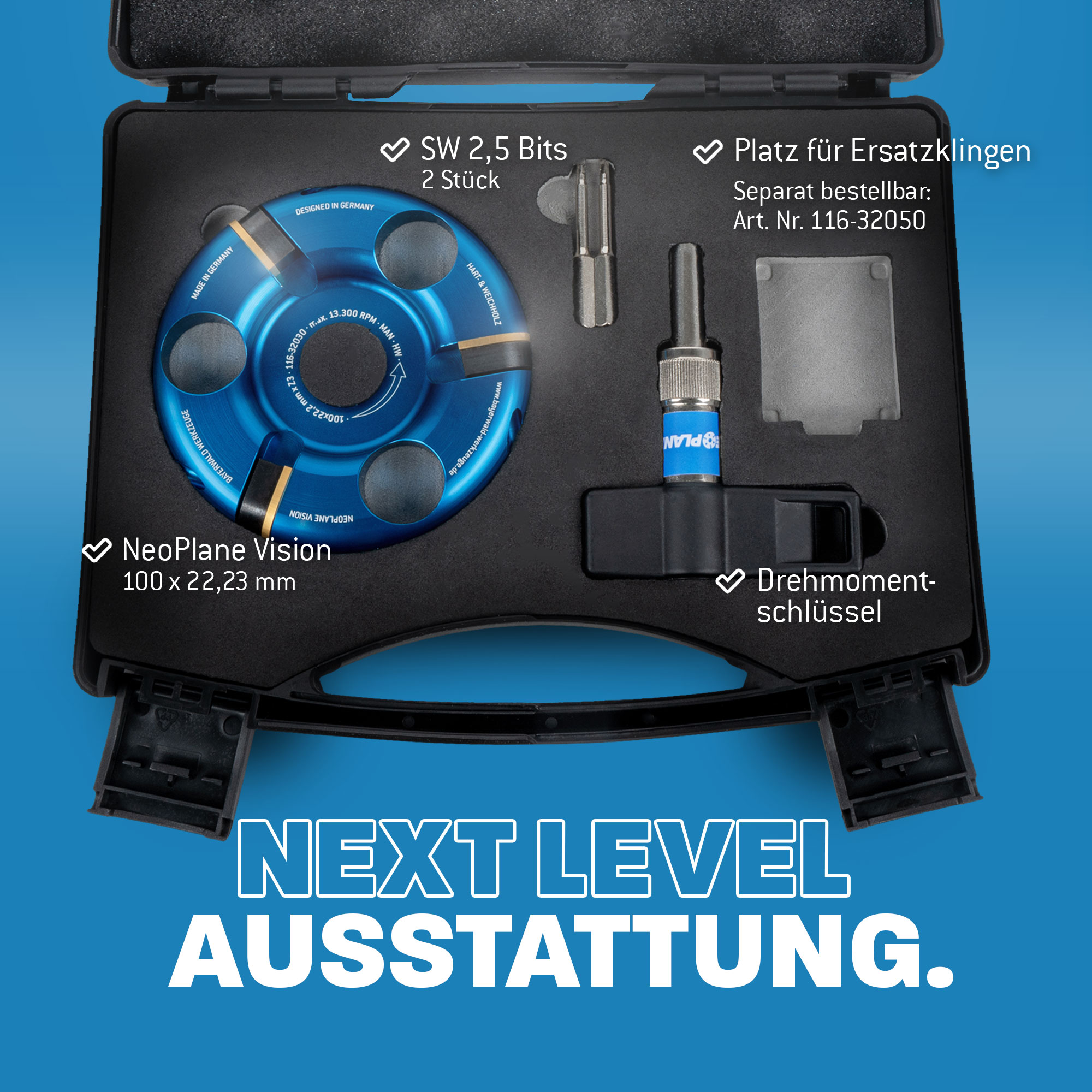 3x NeoPlane Ersatzmesser für Frässcheibe 3x NeoPlane Ersatzmesser für Frässcheibe