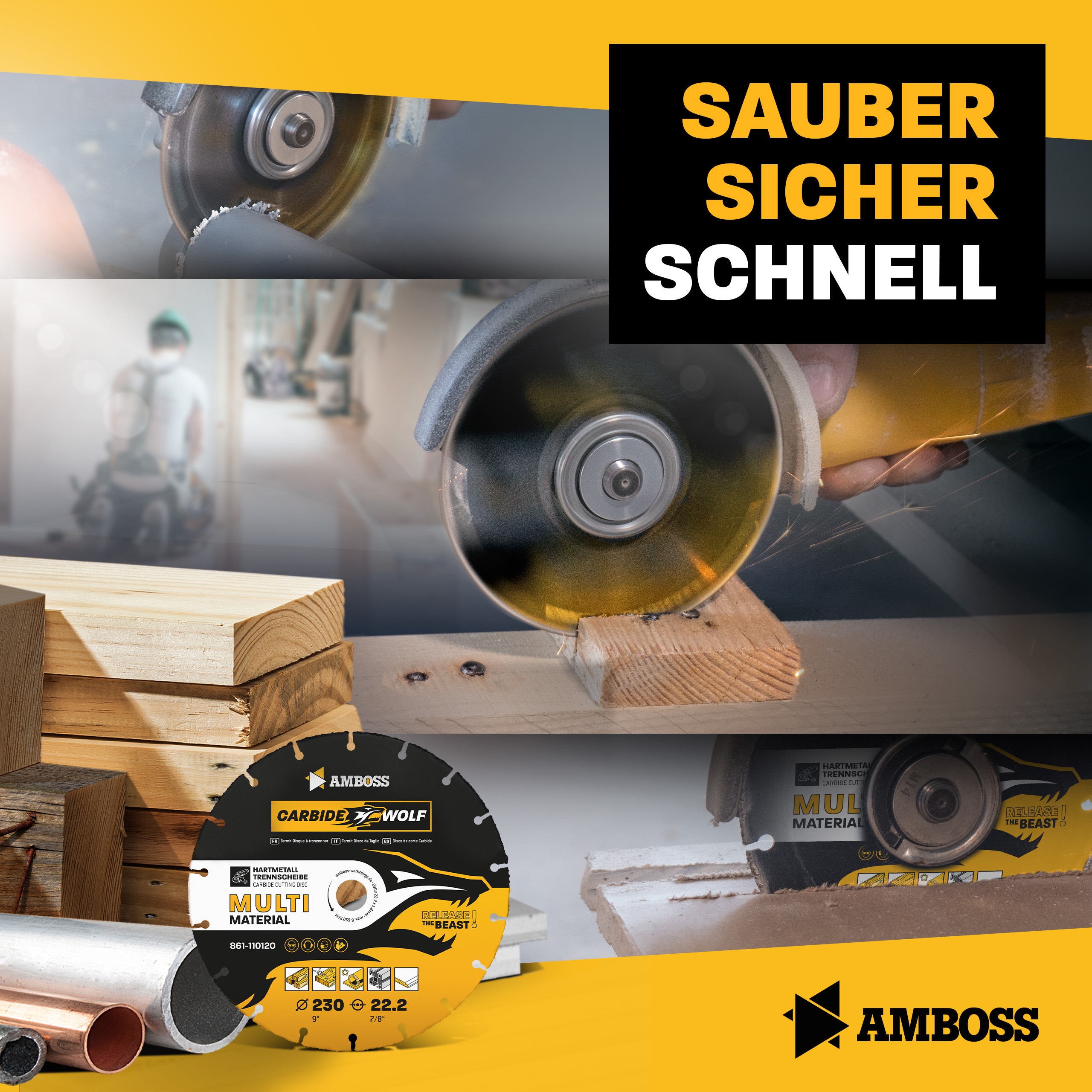 Amboss Carbide Wolf HM Trennscheibe - 230 x 1.8 x 22.2 Amboss Carbide Wolf HM Trennscheibe - 230 x 1.8 x 22.2