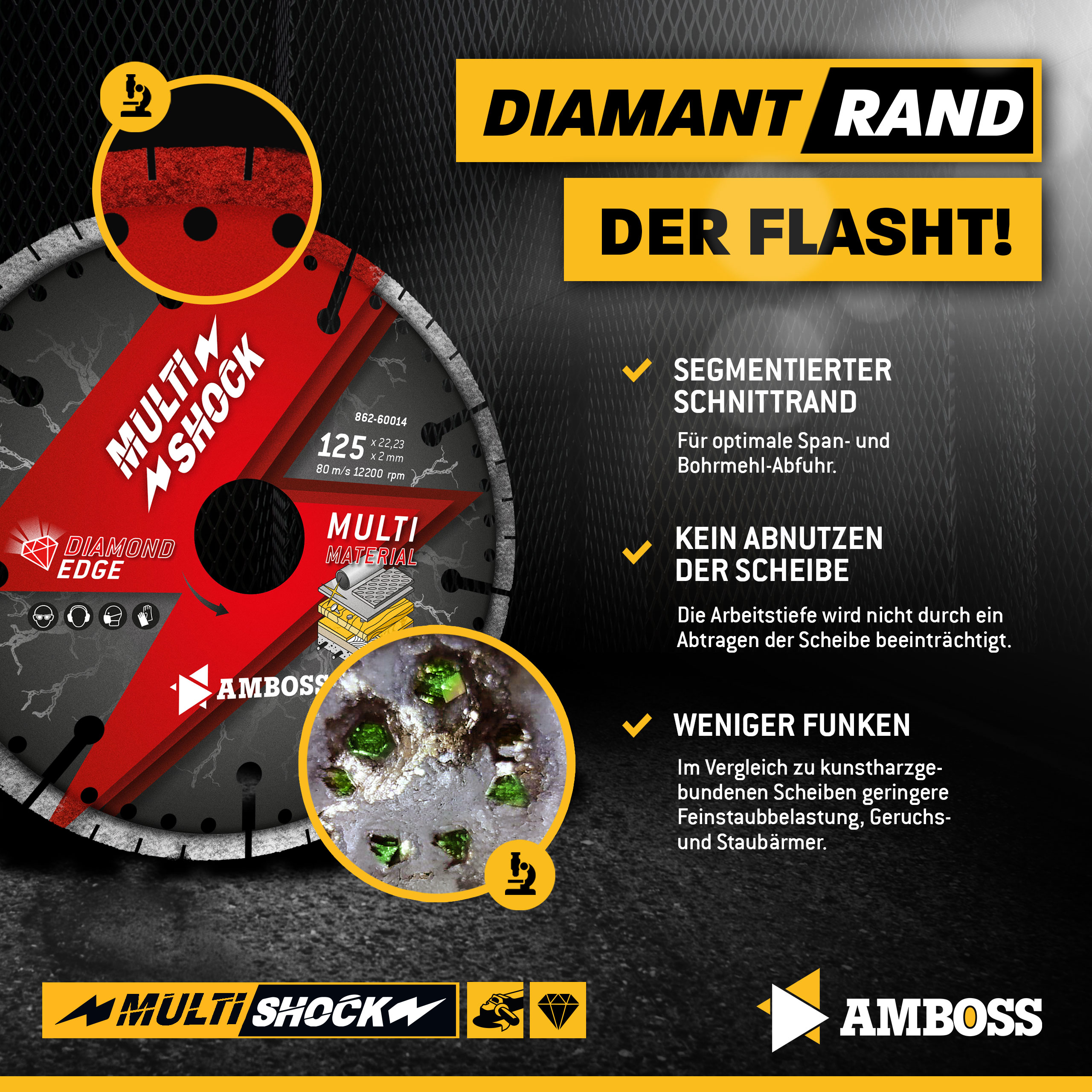 Amboss MultiShock Diamant Trennscheibe - 230 x 2.2 x 22.2 Amboss MultiShock Diamant Trennscheibe - 230 x 2.2 x 22.2