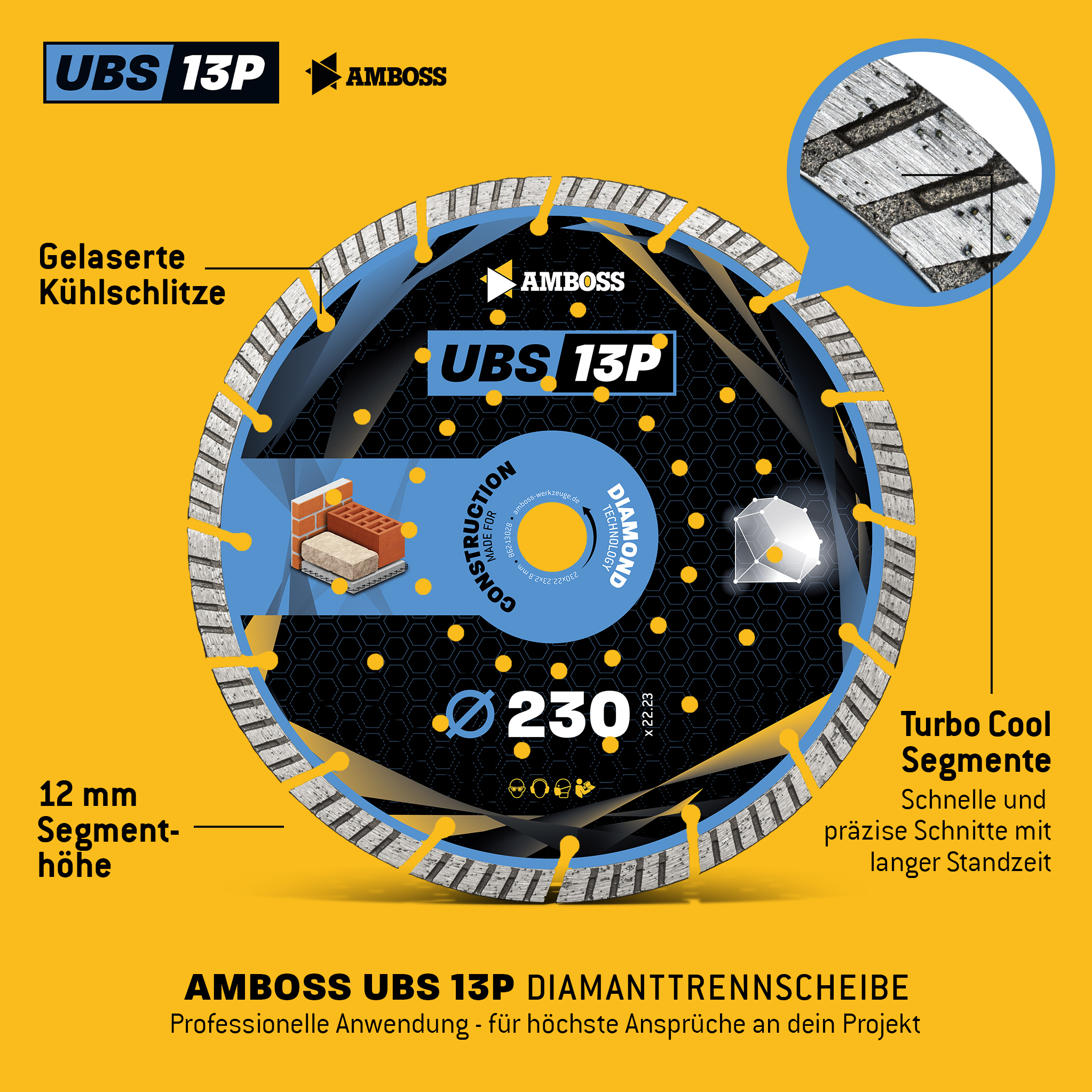Amboss UBS 13P Diamant Trennscheibe - 230 x 2.8 x 22.2 Amboss UBS 13P Diamant Trennscheibe - 230 x 2.8 x 22.2