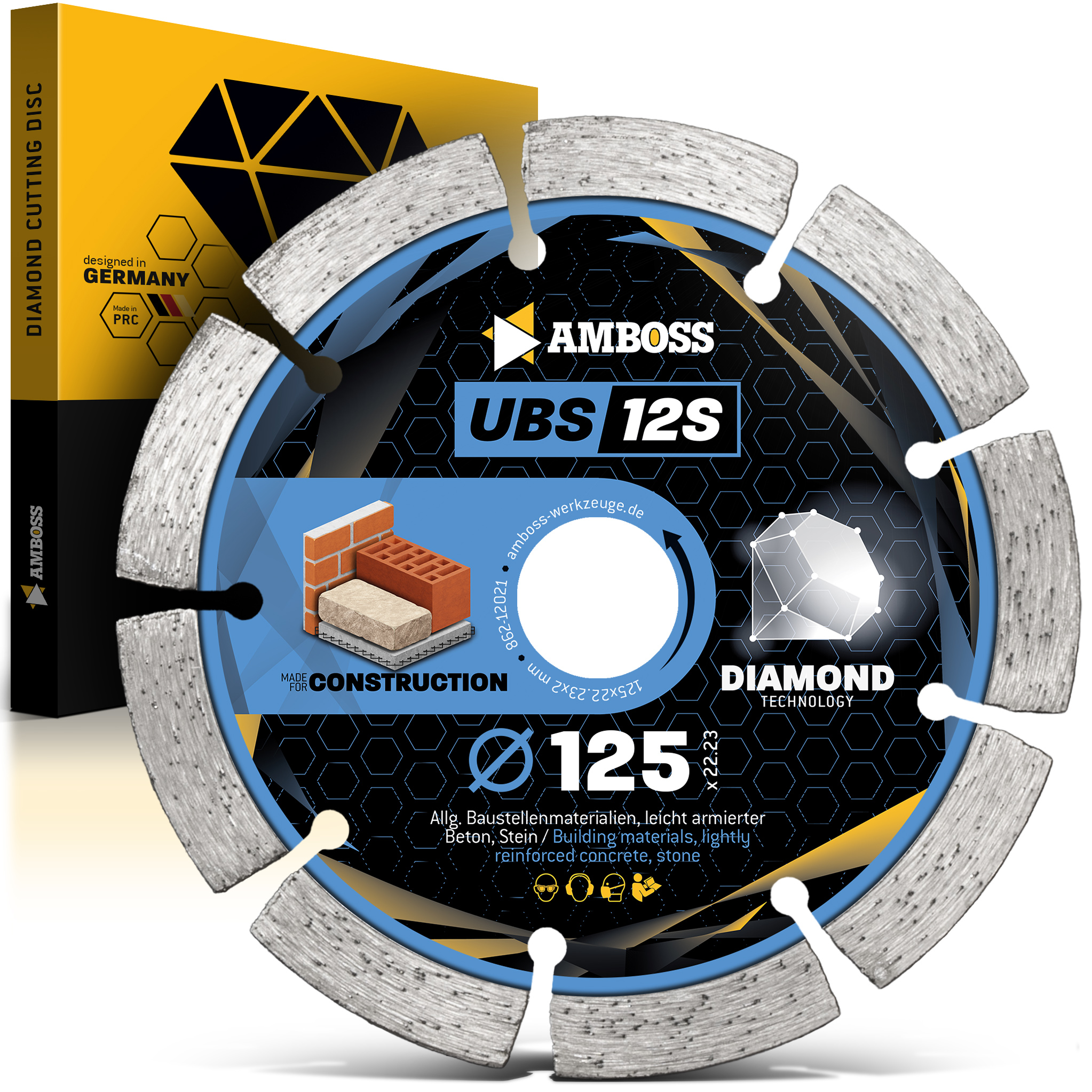 Amboss UBS 12S Diamant Trennscheibe - 125 x 2 x 22.2