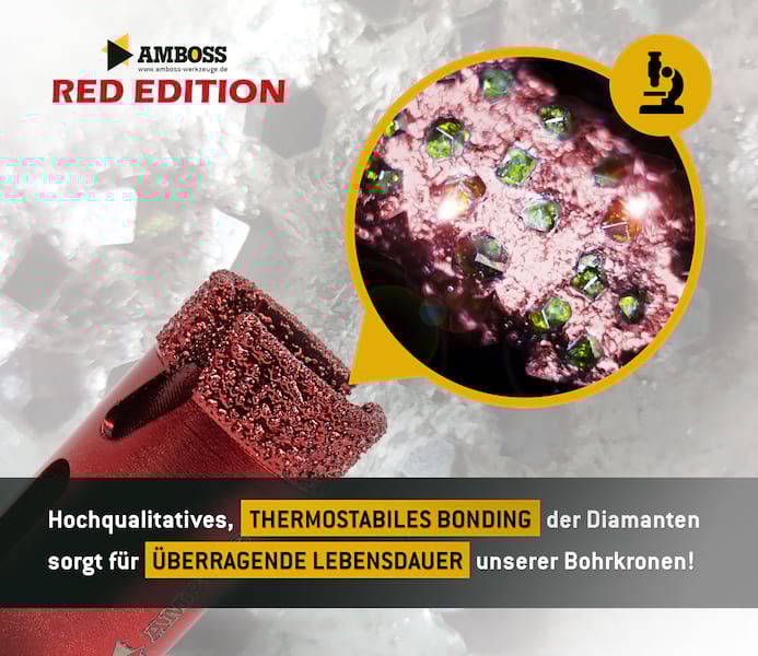 Amboss Red Edition 14 Diamant Bohrkronen Set Ø 5-68 mm / Vollfräser 8/10/20 mm Amboss Red Edition 14 Diamant Bohrkronen Set Ø 5-68 mm / Vollfräser 8/10/20 mm