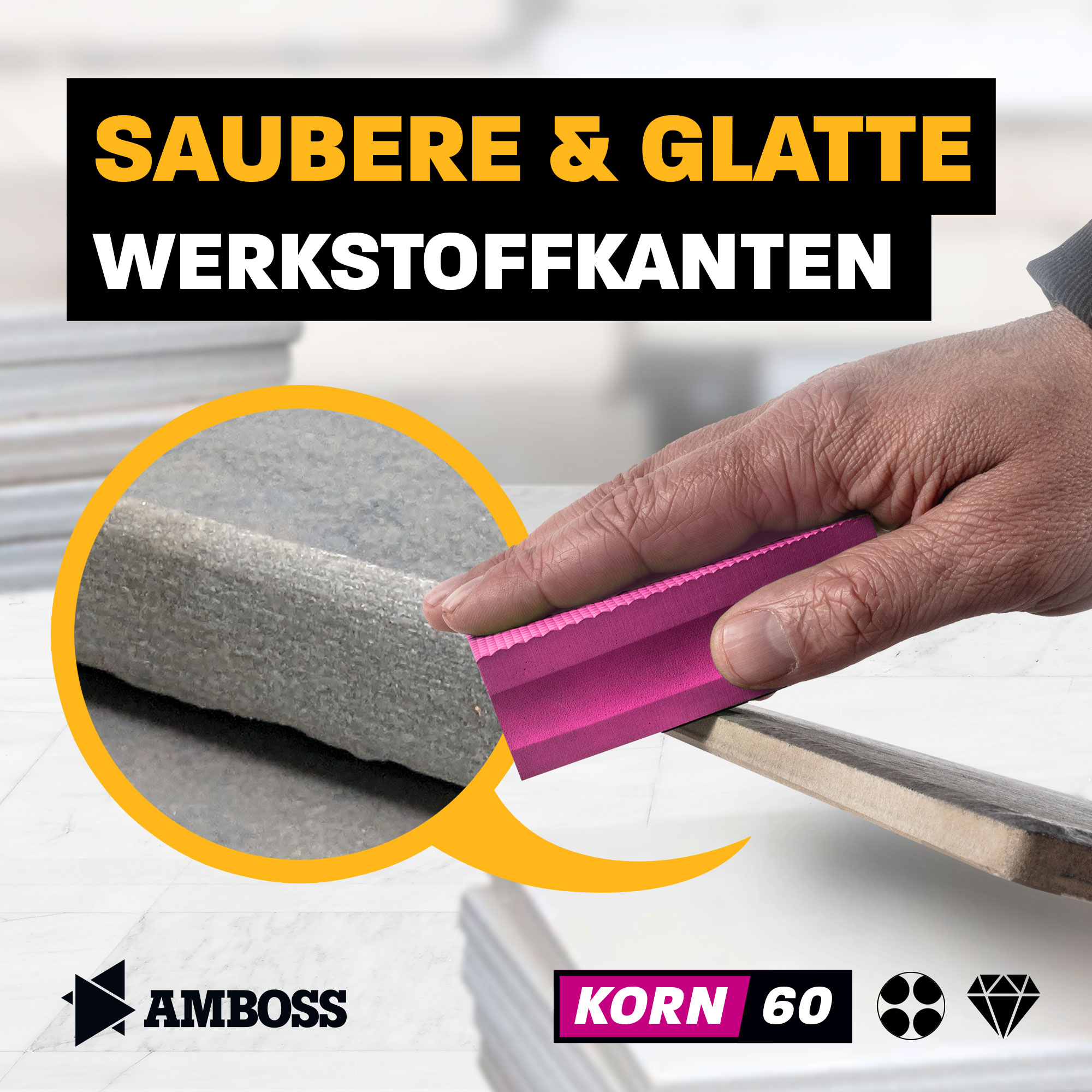 Amboss Diamant Schleifpad Korn: 60 Amboss Diamant Schleifpad Korn: 60