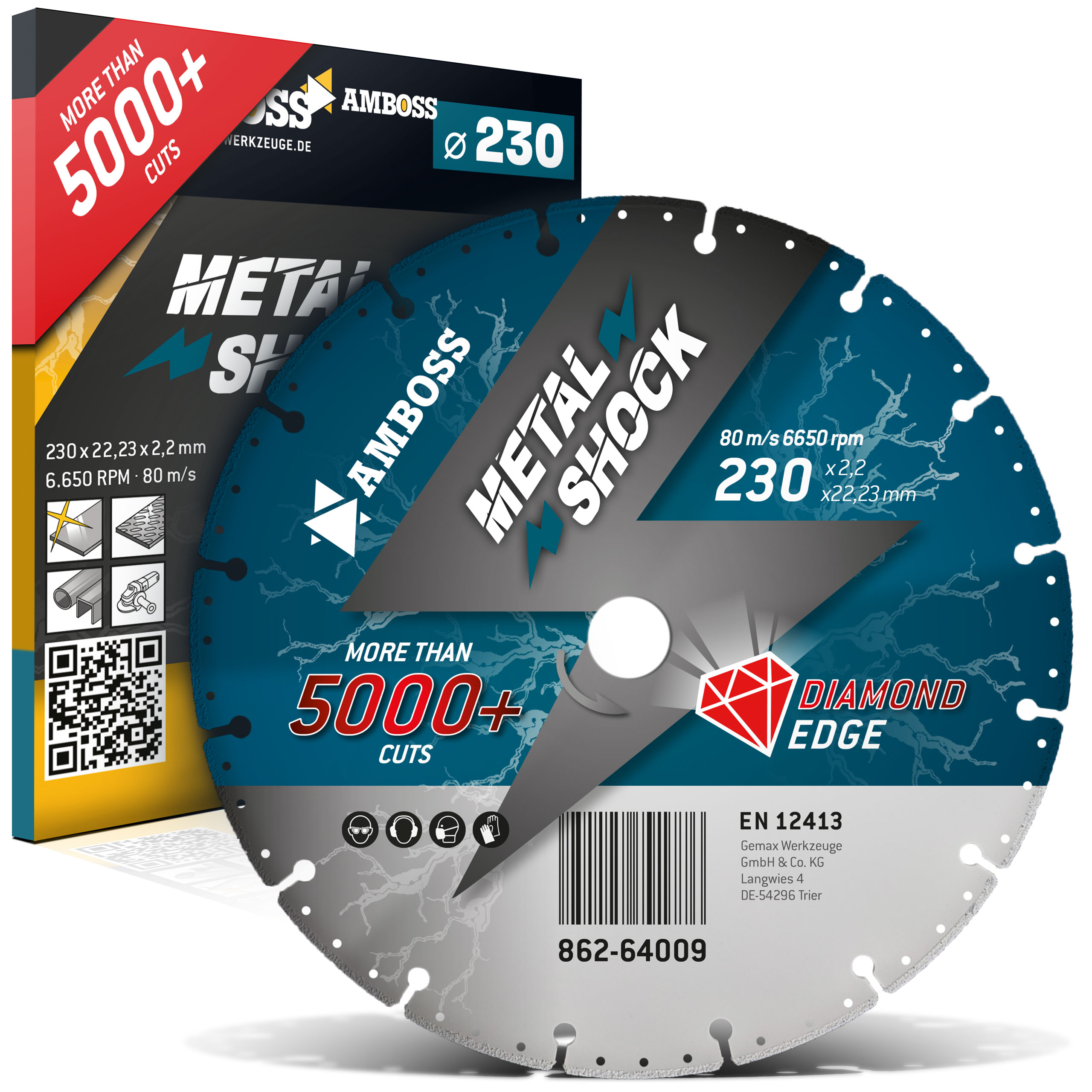 Amboss Metal Shock 5000+ - Diamant Trennscheibe 230 x 2,2 x 22,23 mm