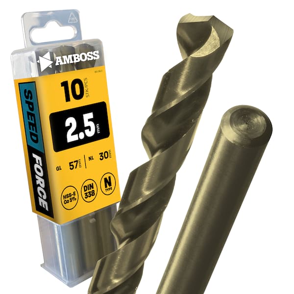 10 x HSS ECo SPEED Force Metallbohrer DIN 338 - Ø:2.5 mm