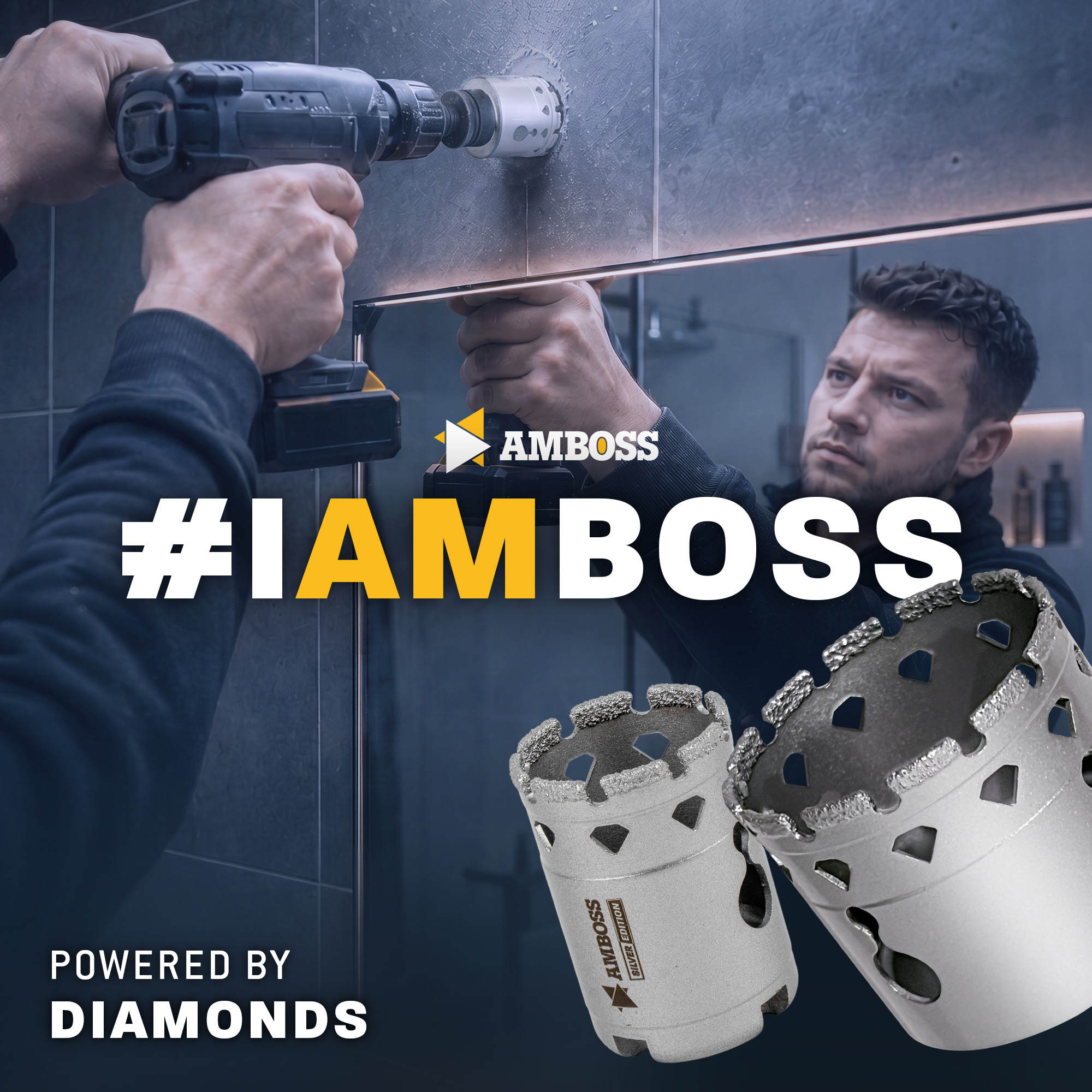 Amboss Silver Edition Diamant Lochsäge - Ø 68 mm - Schnitttiefe: 42 mm - ohne Aufnahme Zubehör