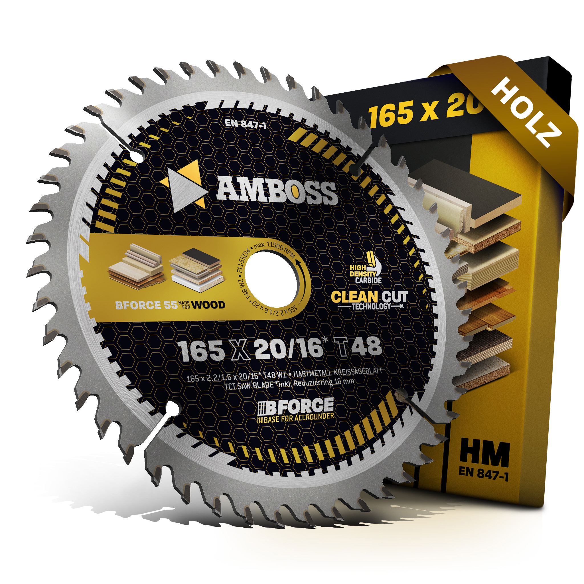 HM Kreissägeblatt - 165 x 2.2/1.6 x 20 Z48 WZ HM Kreissägeblatt - 165 x 2.2/1.6 x 20 Z48 WZ