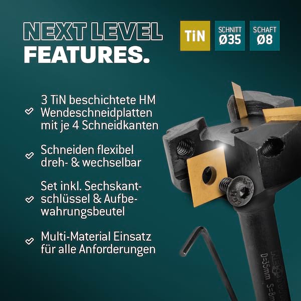 10x Bayerwald NeoTwister Ø35mm Planfräser Ersatzmesser 10x Bayerwald NeoTwister Ø35mm Planfräser Ersatzmesser