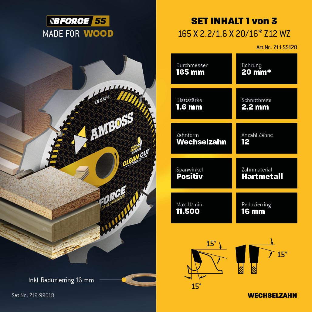 Ø165 Hand- Kreissägeblatt Set passend für Bosch GKS 165 GKS 55. Makita DHS630Z Ø165 Hand- Kreissägeblatt Set passend für Bosch GKS 165 GKS 55. Makita DHS630Z