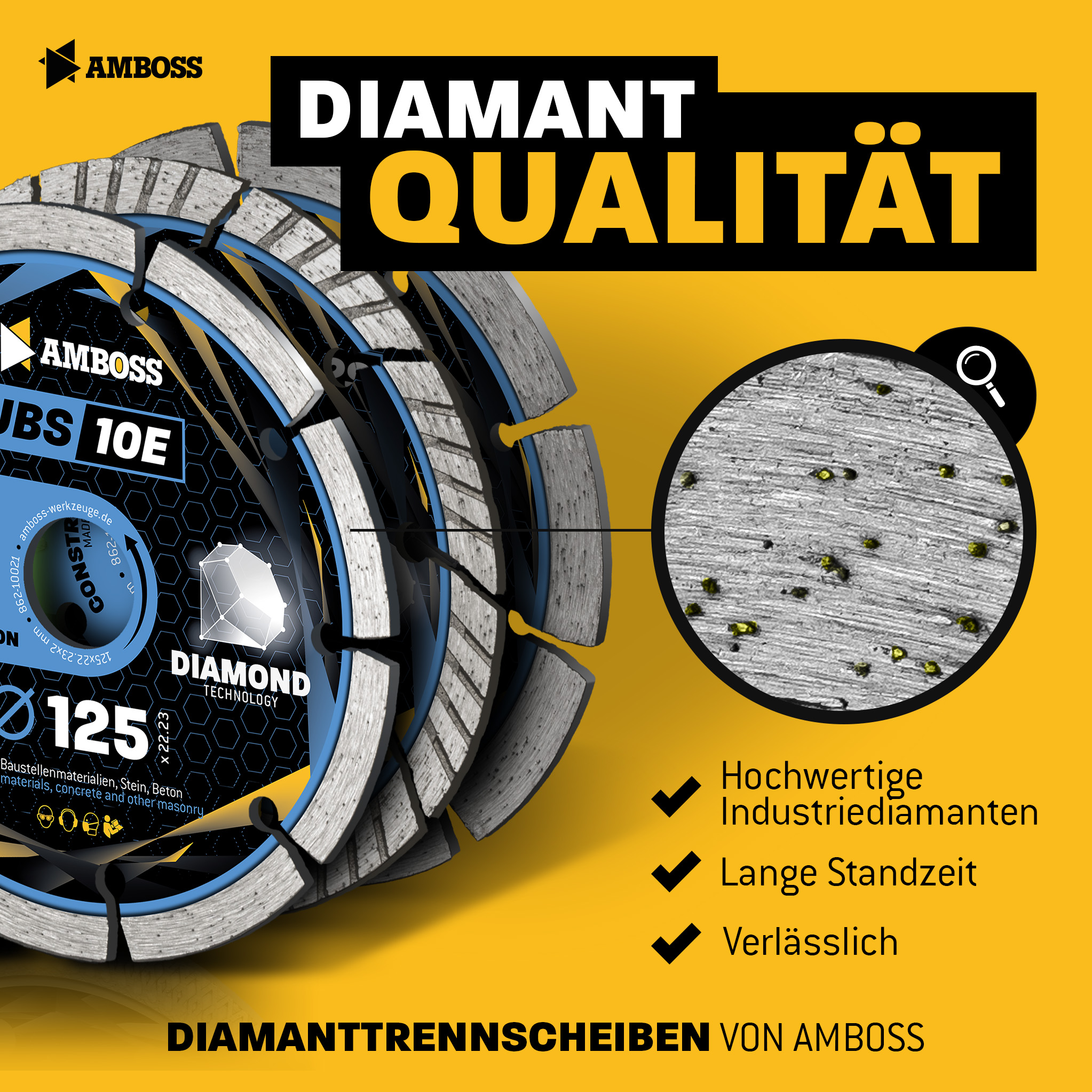 Amboss UBS 10E Diamant Trennscheibe - 125 x 2 x 22.2 Amboss UBS 10E Diamant Trennscheibe - 125 x 2 x 22.2
