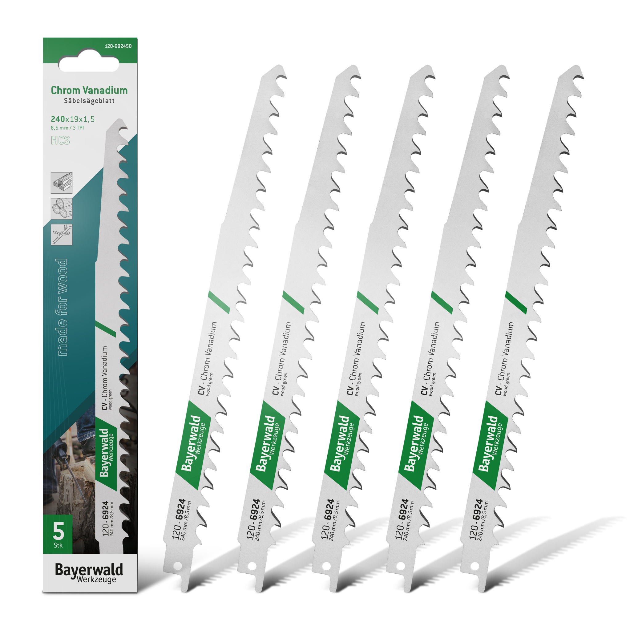 5x Bayerwald Werkzeuge Säbelsägeblatt Länge 230 mm 5x Bayerwald Werkzeuge Säbelsägeblatt Länge 230 mm