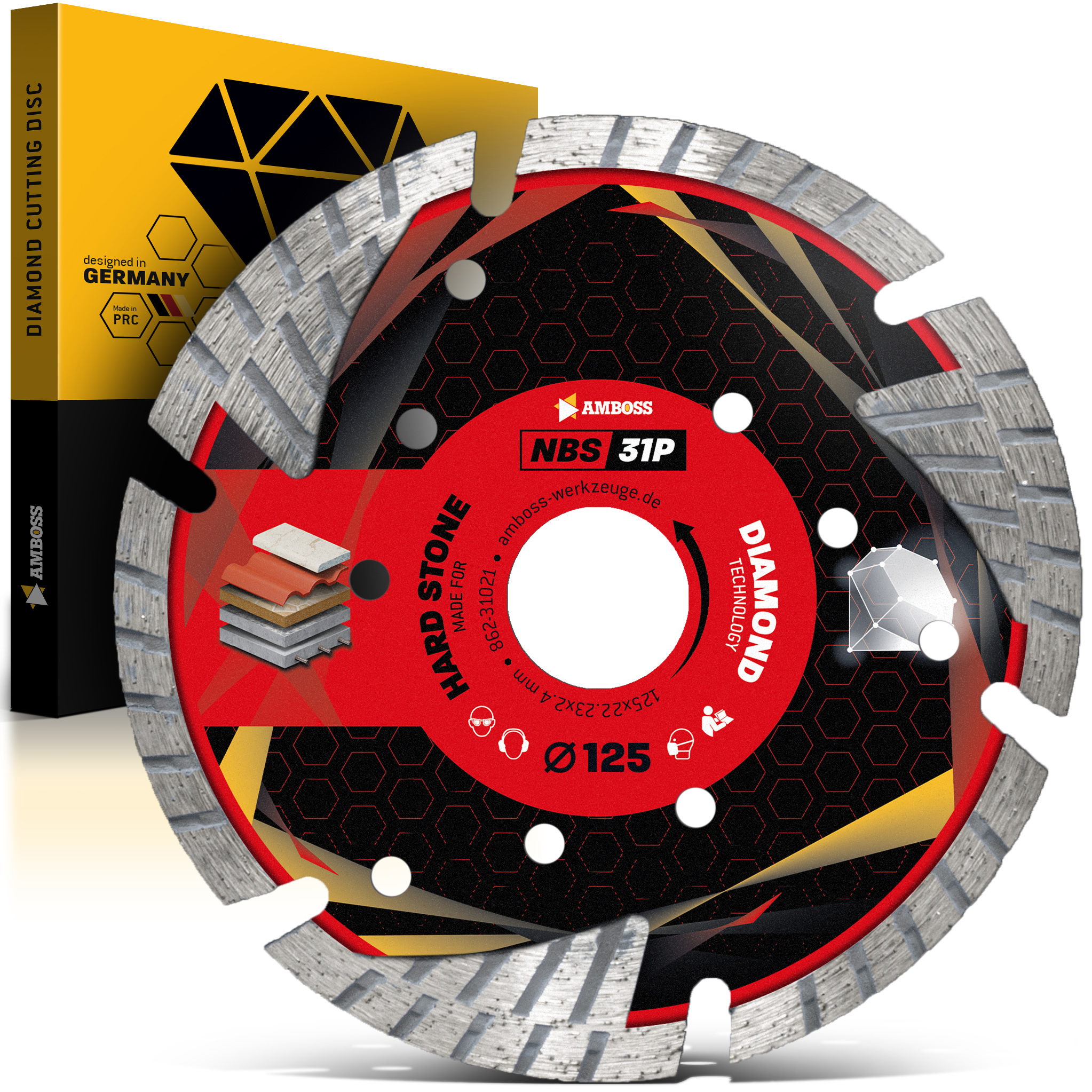 Amboss NBS 31P Diamant Trennscheibe - 125 x 2.4 x 22.2