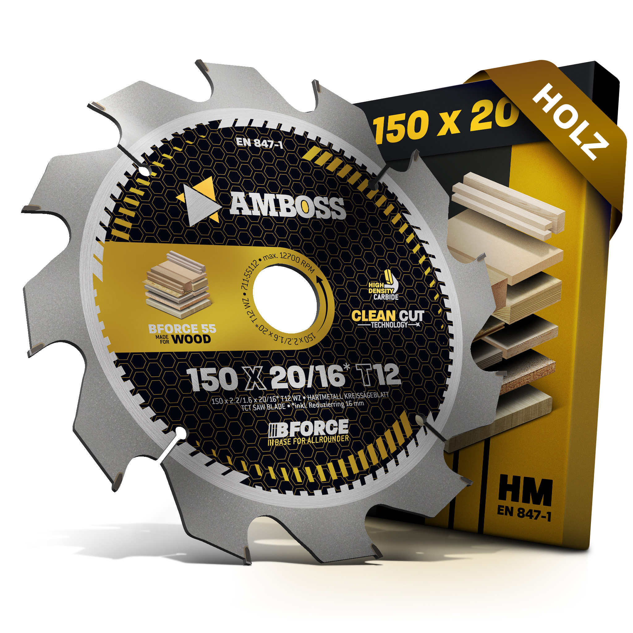 HM Kreissägeblatt - 150 x 2.2/1.6 x 20 Z12 WZ HM Kreissägeblatt - 150 x 2.2/1.6 x 20 Z12 WZ