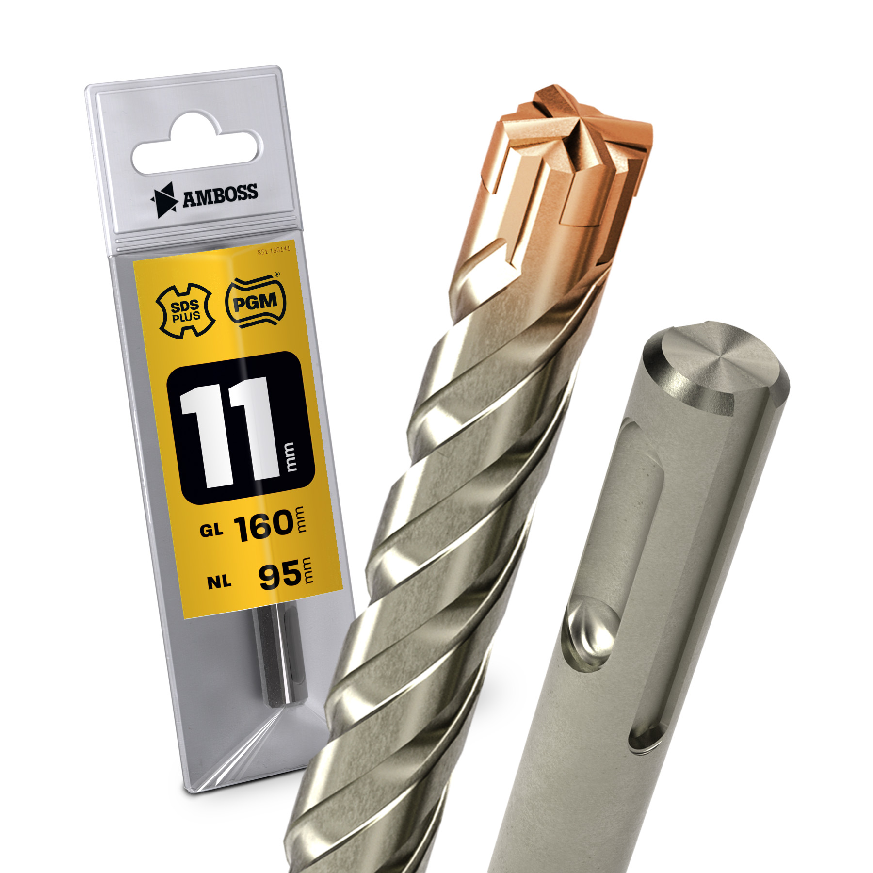 1x Bohrer SDS Plus Schaft - Ø:11 mm - GL: 160 mm 1x Bohrer SDS Plus Schaft - Ø:11 mm - GL: 160 mm
