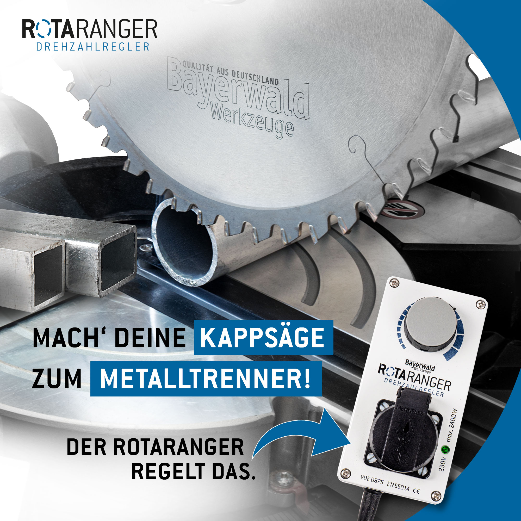 Elektronischer Drehzahlregler - 230 V bis 2400 W - Bayerwald Rotaranger Elektronischer Drehzahlregler - 230 V bis 2400 W - Bayerwald Rotaranger