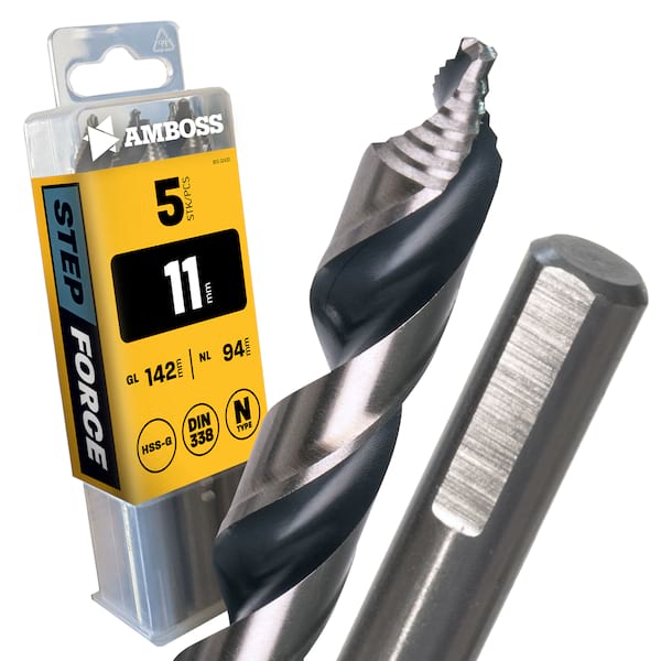 5 x HSS G STEP Force Metallbohrer DIN 338 - Ø:11 mm
