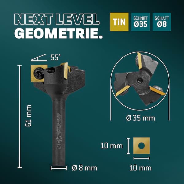 10x Bayerwald NeoTwister Ø35mm Planfräser Ersatzmesser 10x Bayerwald NeoTwister Ø35mm Planfräser Ersatzmesser