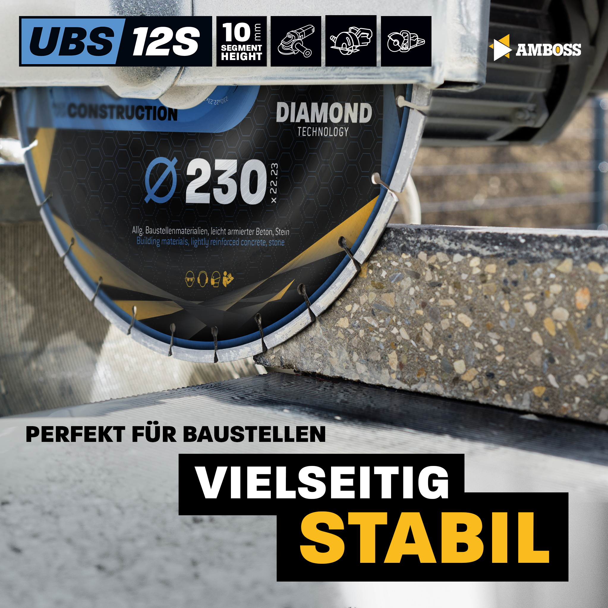 Amboss UBS 12S Diamant Trennscheibe - 125 x 2 x 22.2