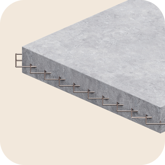 Werkstoff: leicht armierter Beton