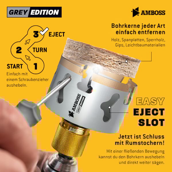Amboss HM Lochsäge 68 mm-(inkl. 6 kant Schnellwechselaufnahme ARC)