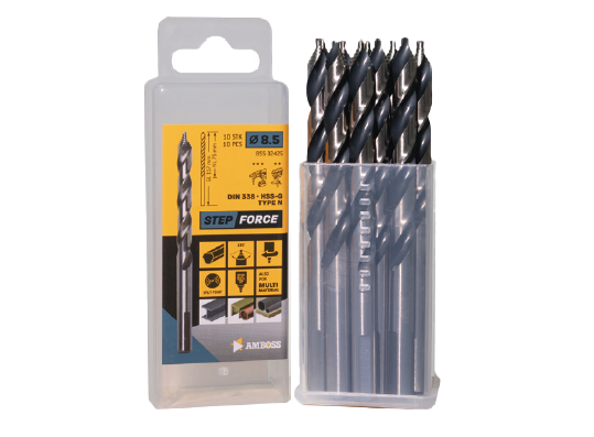 Amboss Step Force HSS Spiralbohrer geschliffen DIN 338 Stufen