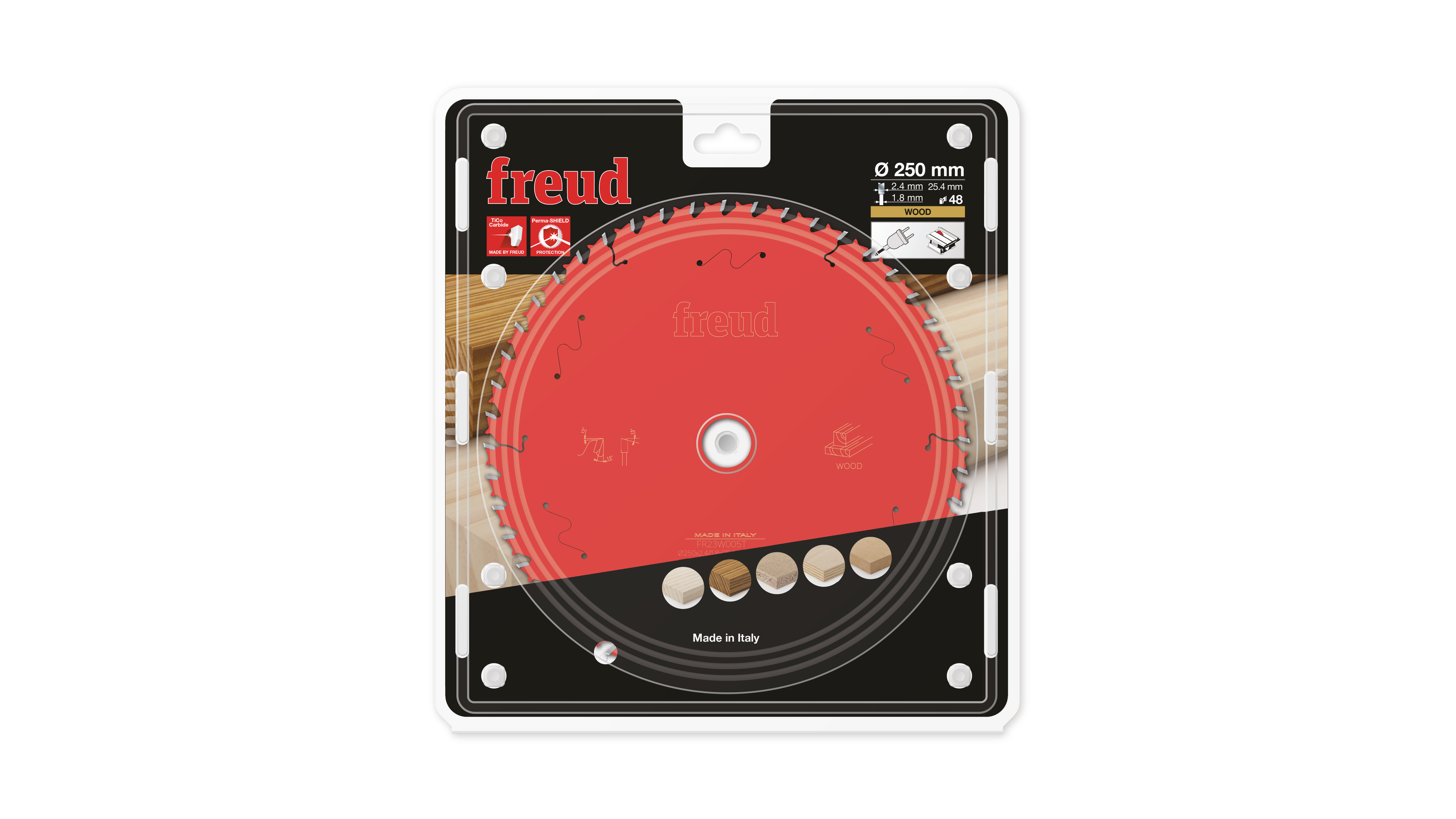 Freud HM-Kreissägeblatt · Ø 250 x 25.4 mm · Z48 · Wechselzahn
