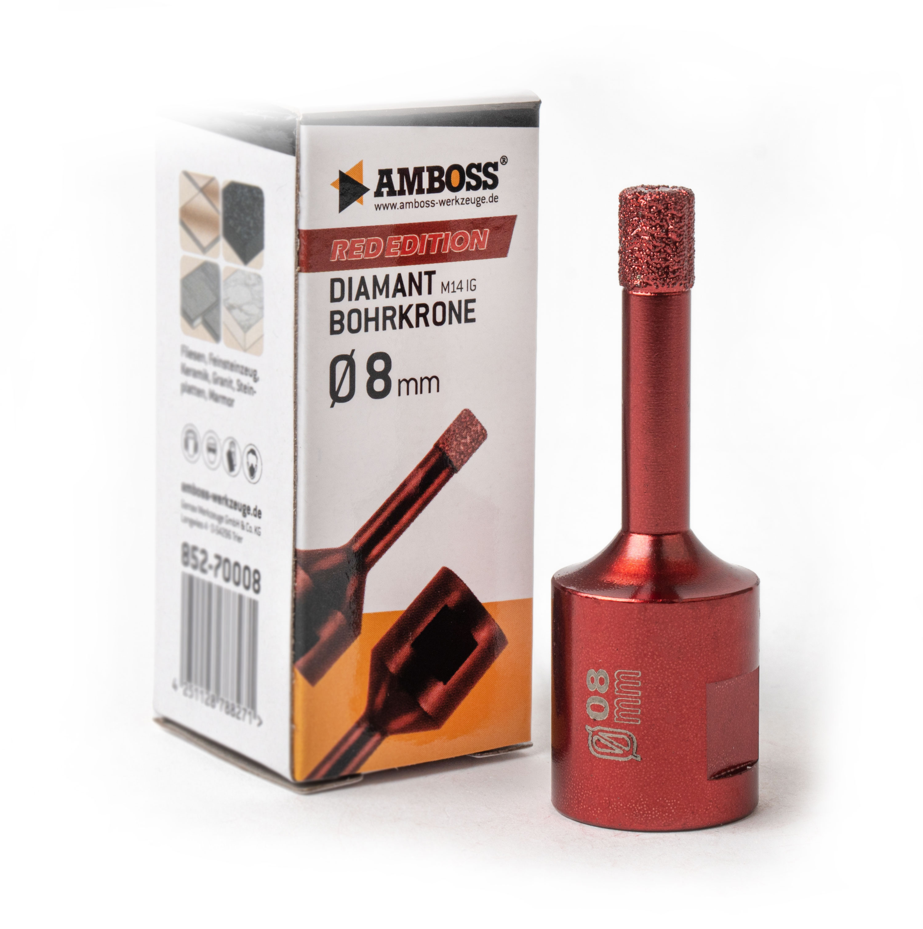 Amboss Red Edition Bohrkrone 8 mm Amboss Red Edition Bohrkrone 8 mm