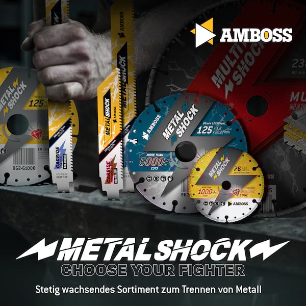 Amboss Metal Shock 5000+ - Diamant Trennscheibe 125 x 1,8 x 22,23 mm Amboss Metal Shock 5000+ - Diamant Trennscheibe 125 x 1,8 x 22,23 mm