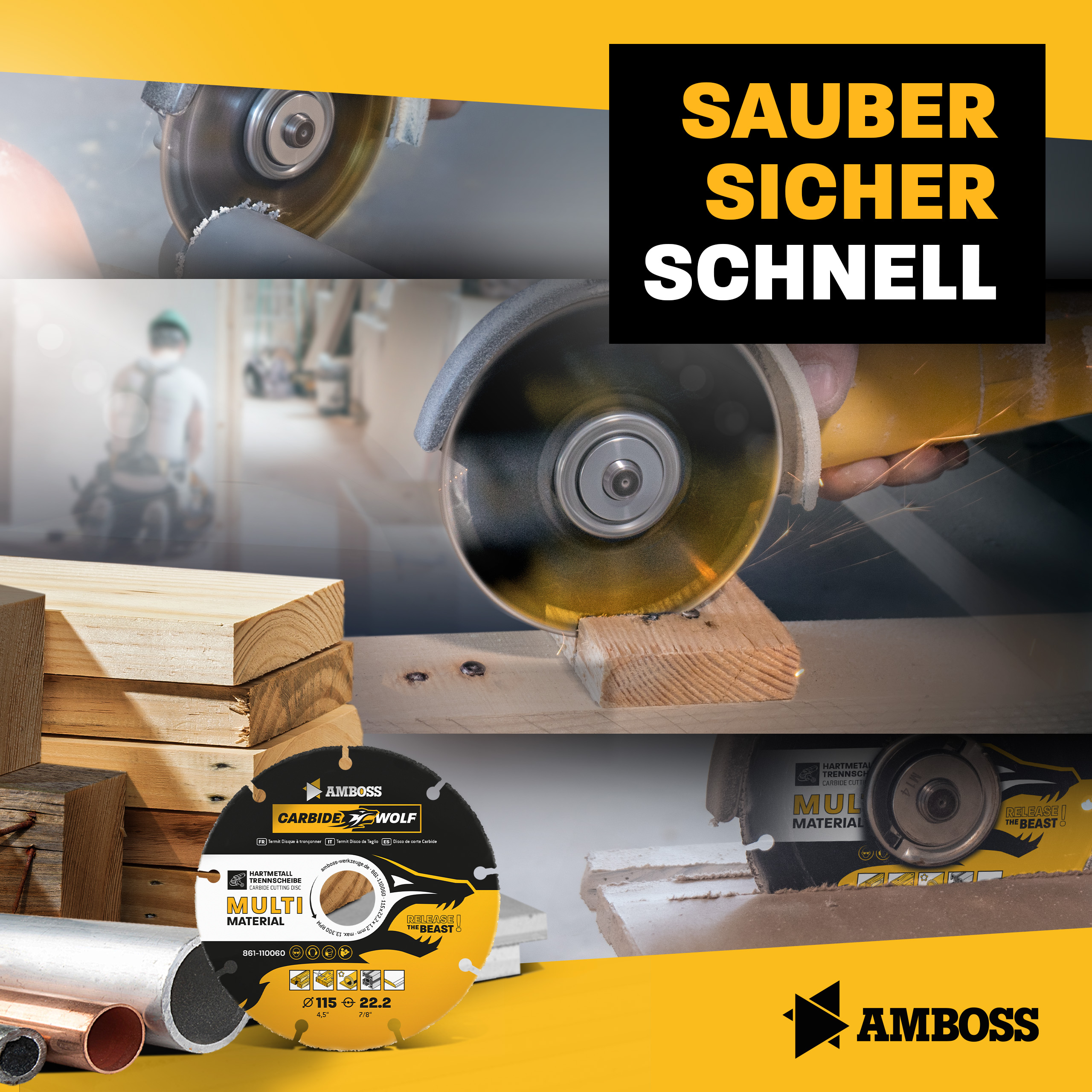 Amboss Carbide Wolf HM Trennscheibe - 115 x 1.2 x 22.2 Amboss Carbide Wolf HM Trennscheibe - 115 x 1.2 x 22.2
