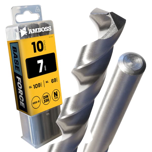 10 x HSS G BASE Force Metallbohrer DIN 338 - Ø:7 mm 10 x HSS G BASE Force Metallbohrer DIN 338 - Ø:7 mm