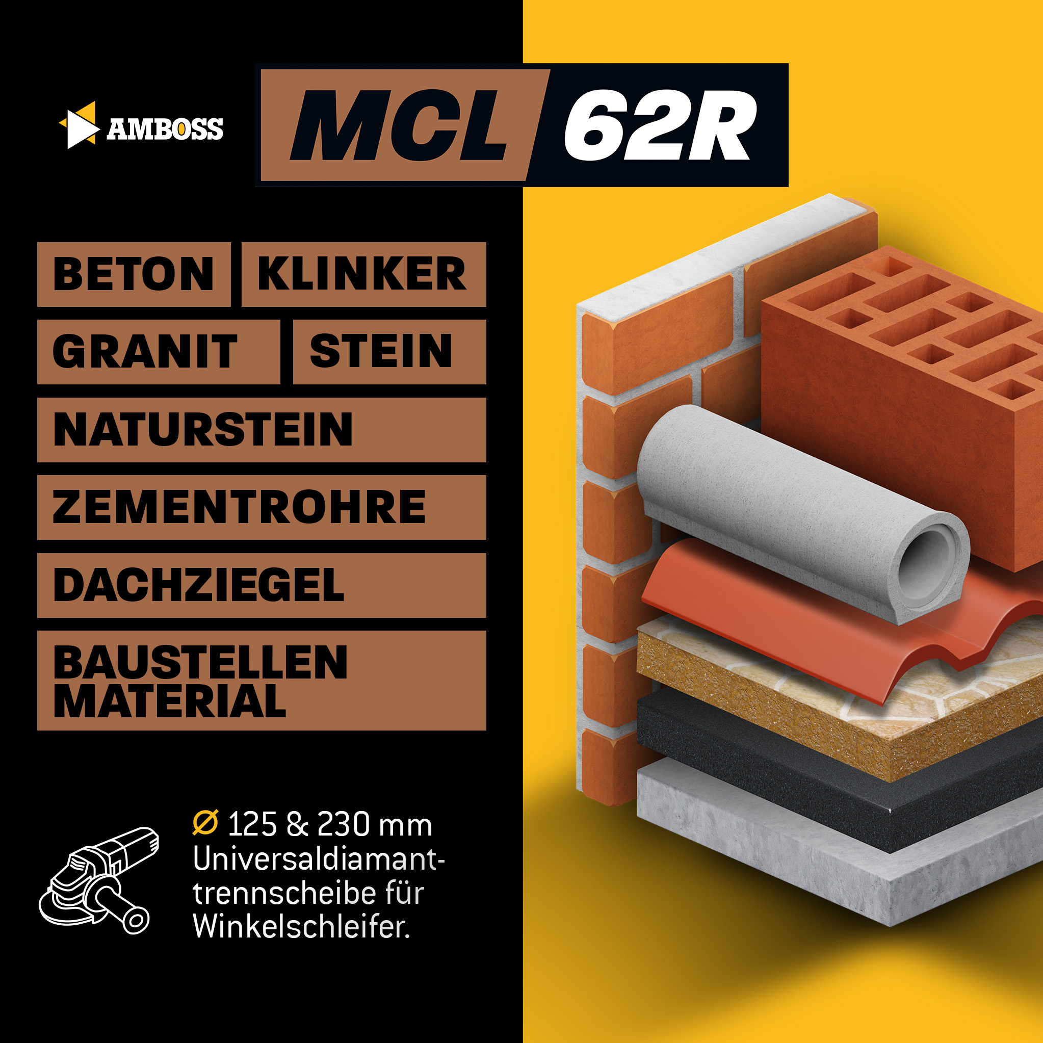 Amboss MCL 62R Diamant Trennscheibe 125 x 2.2 x 22.2 Amboss MCL 62R Diamant Trennscheibe 125 x 2.2 x 22.2