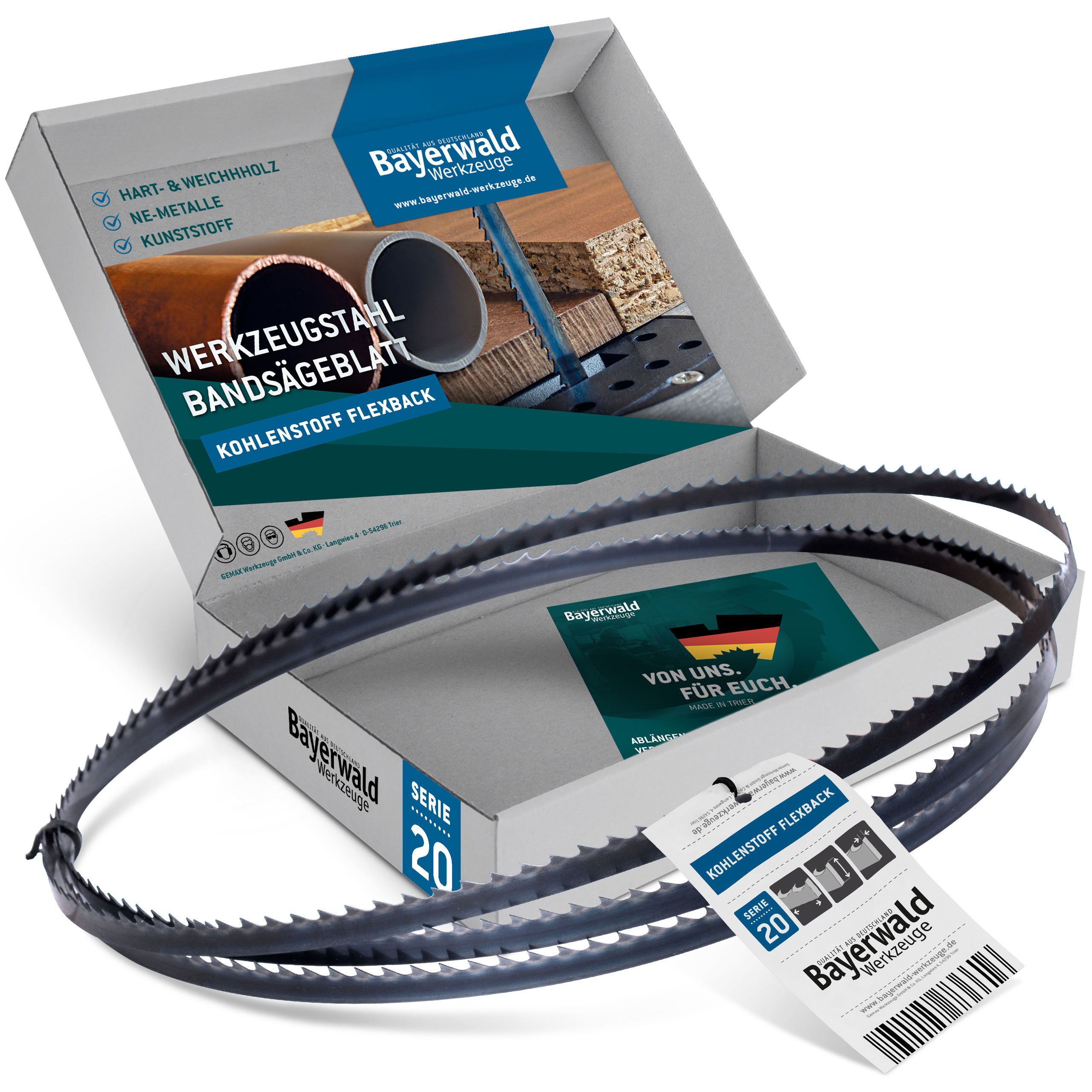 Flexback Bandsägeblätter individuell konfigurieren