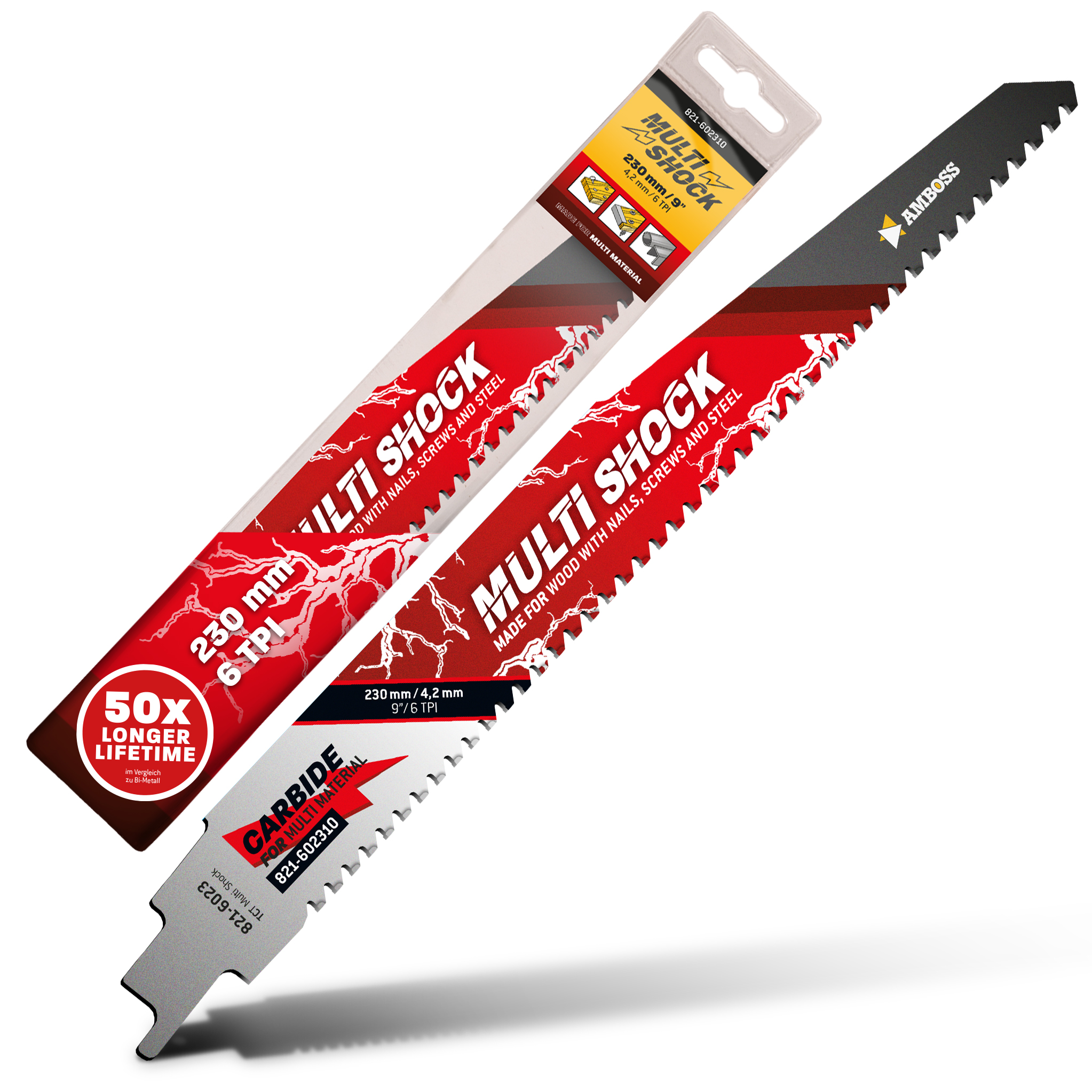 1x Amboss Multi Shock Säbelsägeblatt Länge 230 mm 6 ZpZ 1x Amboss Multi Shock Säbelsägeblatt Länge 230 mm 6 ZpZ