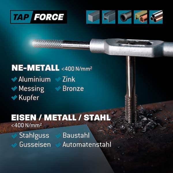 HSS Gewindeschneider Set M3-M12 mit Bohrern