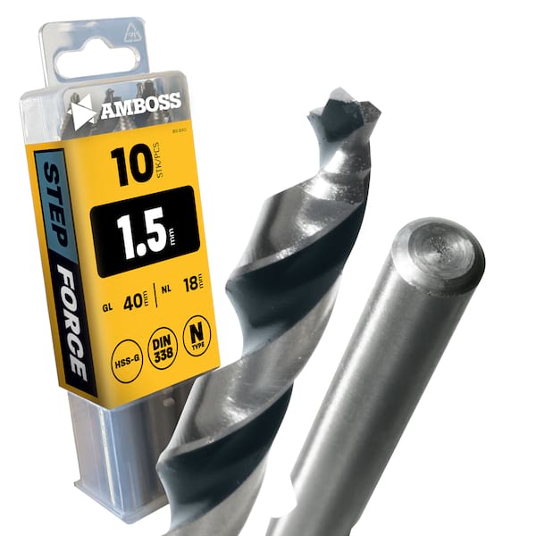 10 x  STEP Force Metallbohrer DIN 338 - Ø:1.5 mm 10 x  STEP Force Metallbohrer DIN 338 - Ø:1.5 mm