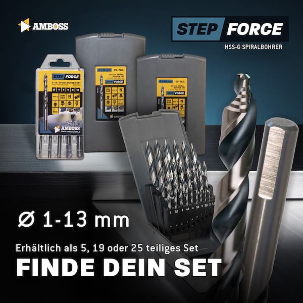 5 x HSS G STEP Force Metallbohrer DIN 338 - Ø:12.5 mm 5 x HSS G STEP Force Metallbohrer DIN 338 - Ø:12.5 mm
