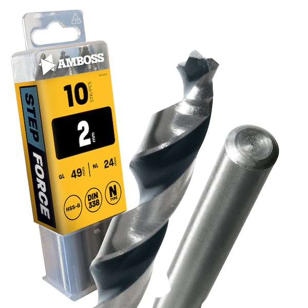 10 x HSS G STEP Force Metallbohrer DIN 338 - Ø:2 mm