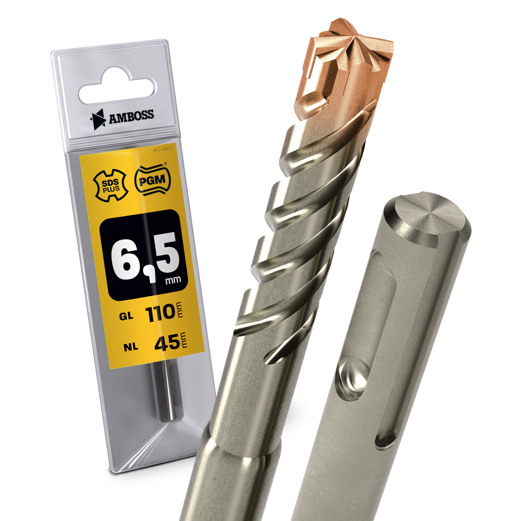 1x Bohrer SDS Plus Schaft - Ø:6.5 mm - GL: 110 mm 1x Bohrer SDS Plus Schaft - Ø:6.5 mm - GL: 110 mm