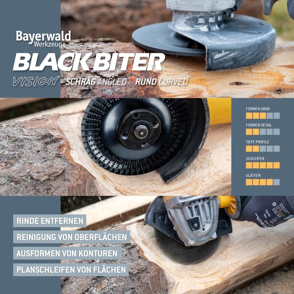 Bayerwald Raspelscheibe Black Biter Ø125 mm für Winkelschleifer Bayerwald Raspelscheibe Black Biter Ø125 mm für Winkelschleifer