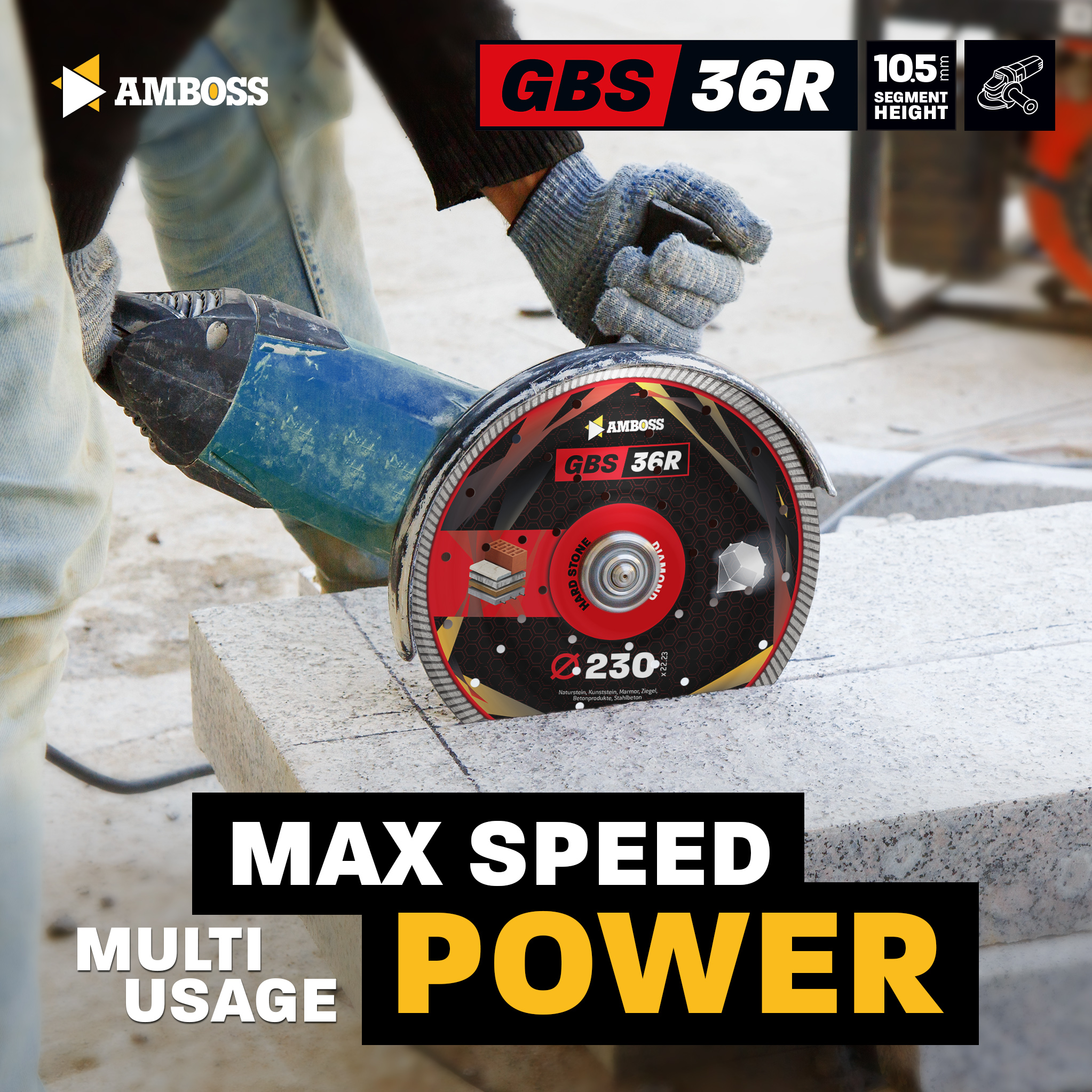 Amboss GBS 36R Diamant Trennscheibe - 350 x 3.5 x 25.4